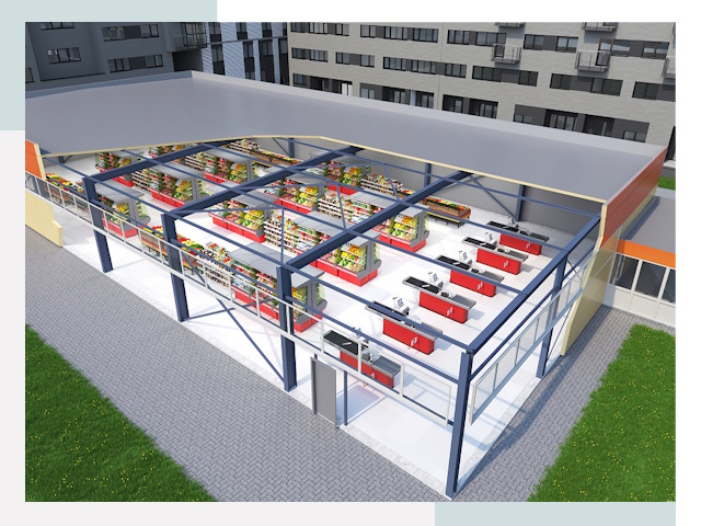 Строительство магазинов в Новочеркасск от 614 руб. за м²