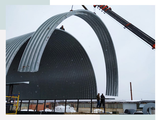 Полукруглые ангары в Новочеркасске