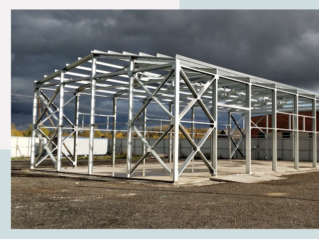 Двускатные ангары в Новочеркасск от 614 руб. за квадрат