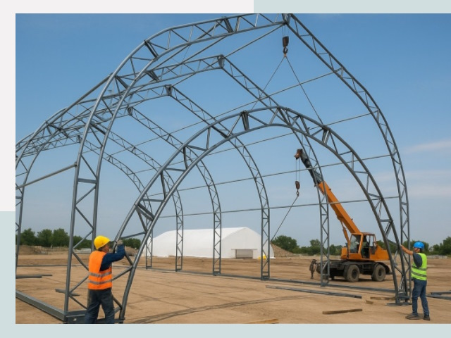 Монтаж ангаров в Новочеркасске от 614 руб. - Надежно и быстро